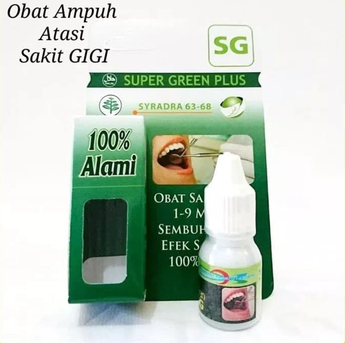 Super Green Plus SG Obat Herbal Sakit Gigi - Obat Sakit Gigi Super ...