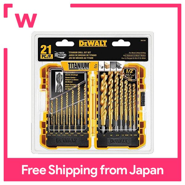 DEWALT DW1361 Titanium Pilot Point Drill Bit Set, 21Piece by DEWALT