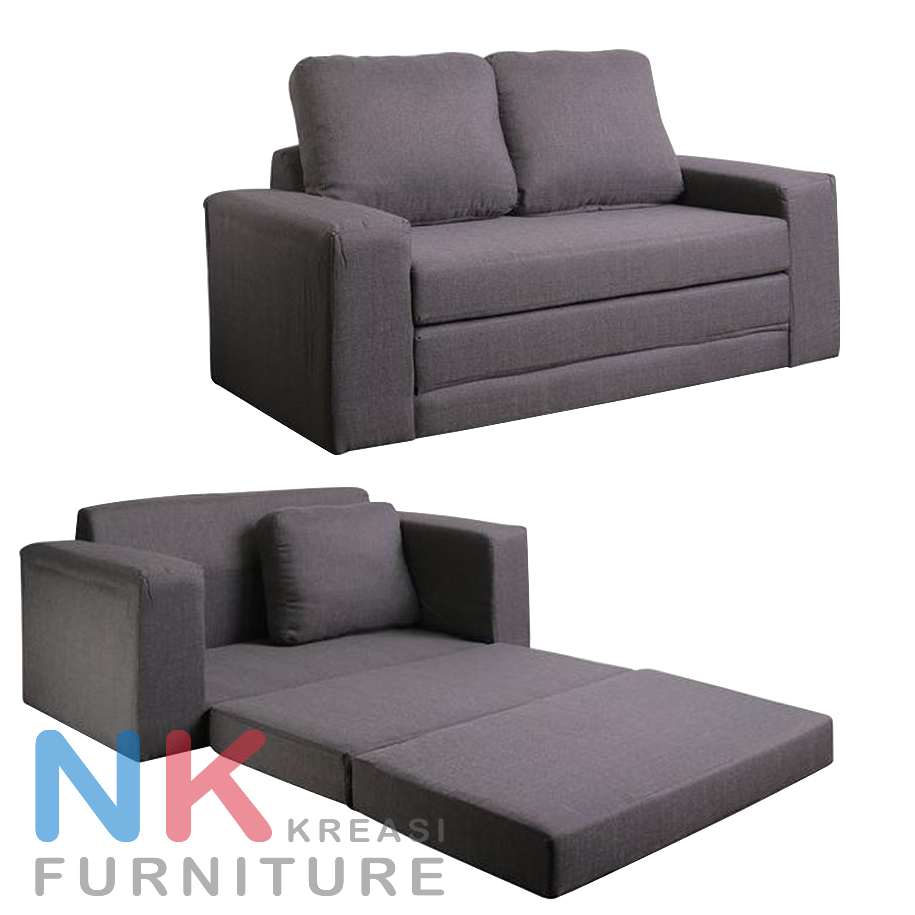 Sofa Bed 2 dudukan, sofabed kasur 2 seater minimalis jabodetabek only
