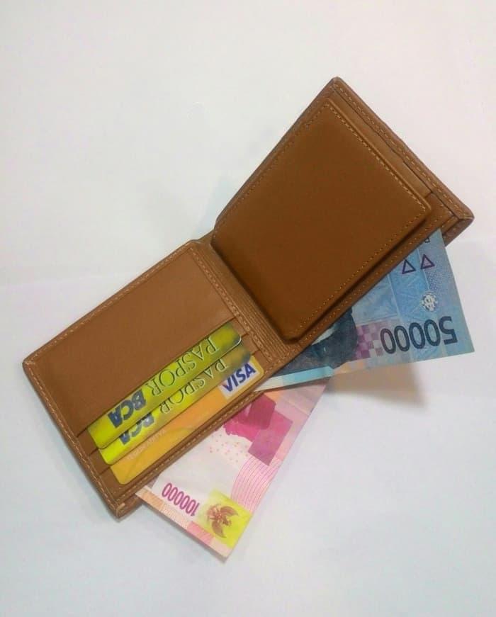 Dompet Kulit Sapi Coklat Muda/tan Polos Asli Garut - Cokelat Muda By Berizin Gemilang
