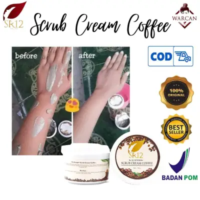 Lulur Kopi SR12 Scrub Cream Coffee Body Scrub BPOM Lulur Pemutih Badan Penghilang Daki