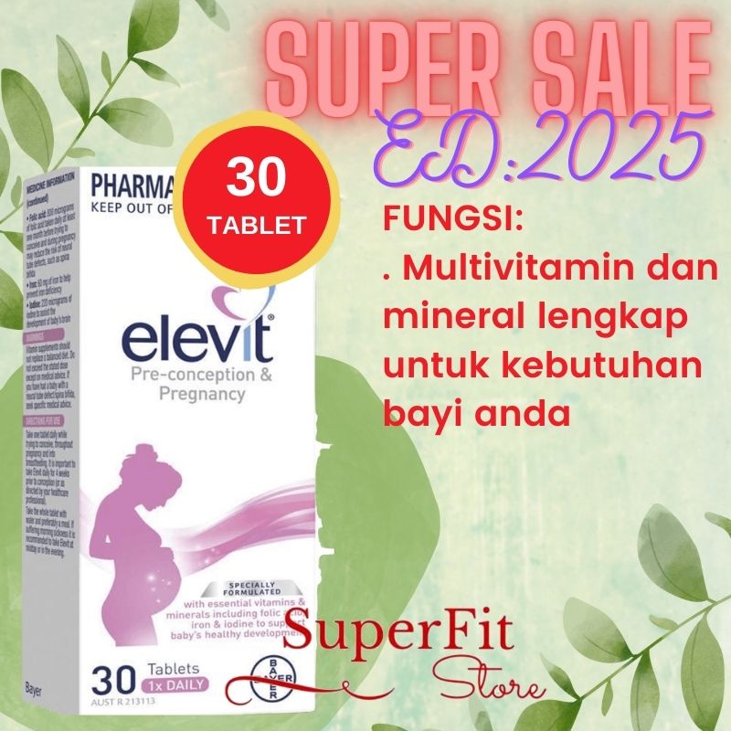 Elevit Multivitamin Pregnancy 30 Tablet Lazada Indonesia