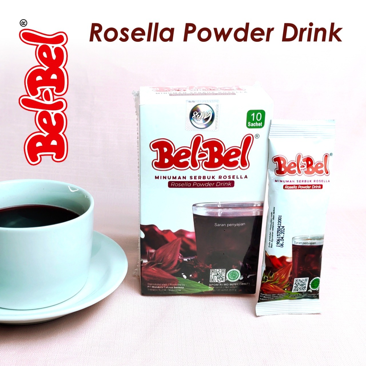 Bel-Bel Teh Instant Rosella 200gr - 10 Sachet | Minuman Serbuk Instant