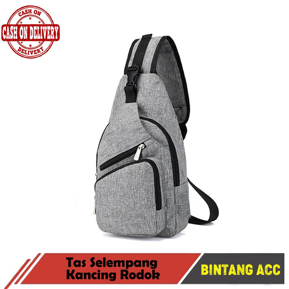 Bintang Acc - Tas Pria Kancing Rodok - Tas Slempang Import Impor Slempang Selempang Sling Bag