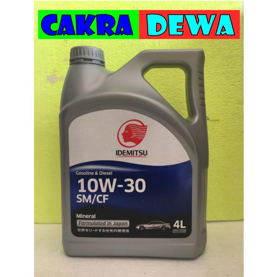 Murah OLI MOBIL IDEMITSU SM CF 10W30 kemasan 4 Liter dari Jepang