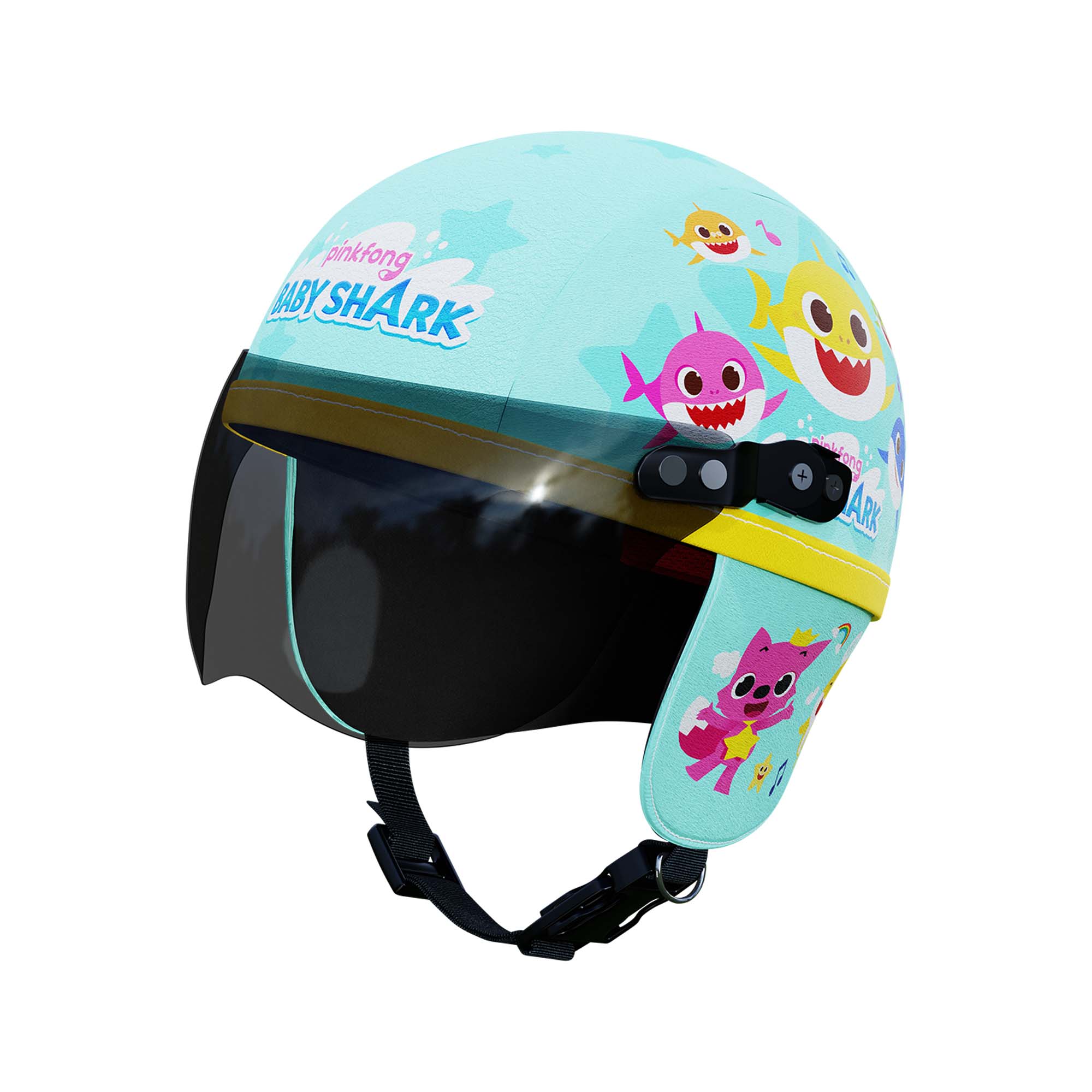 baby shark bike helmet OKBABY Unisex Bicycle Helmet, 8 Months-5 Years (Size 46-53), Headband System, Washable Inner Padding, Complies with European Standard EN 3 but will fit most with heads measuring 48 Shark Adventure Youth Helmets