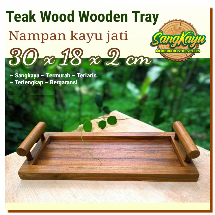 Nampan Kayu Jati Premium Teak Wood X X Cm Wooden Tray Nampan Kayu Lazada Indonesia