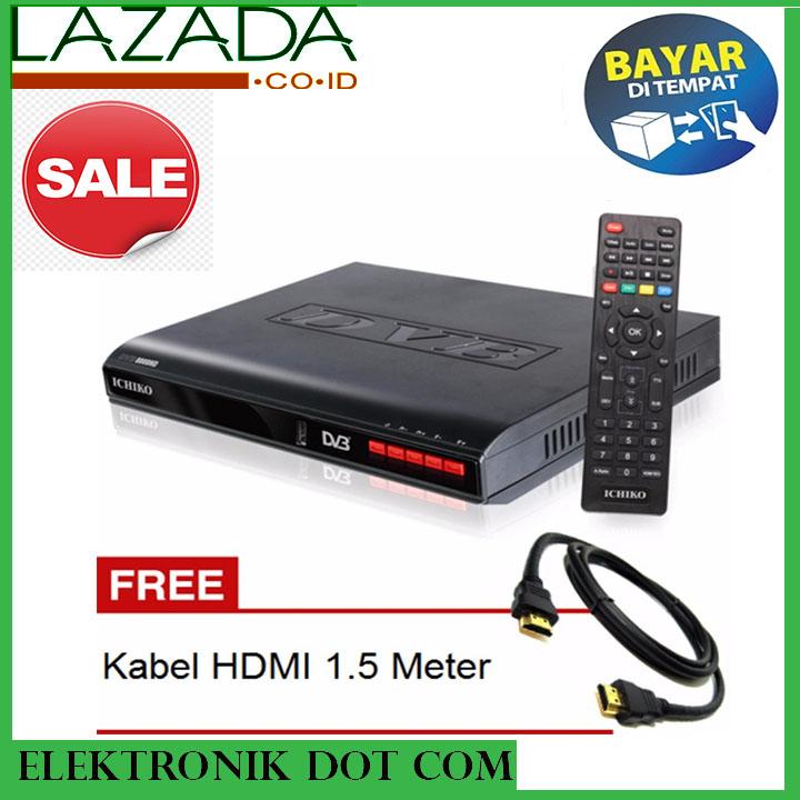 ICHIKO DVB-8000 DVB-T2 Set bTop Box ( Alat penerima Siaran TV digital) - FREE KABEL HDMI