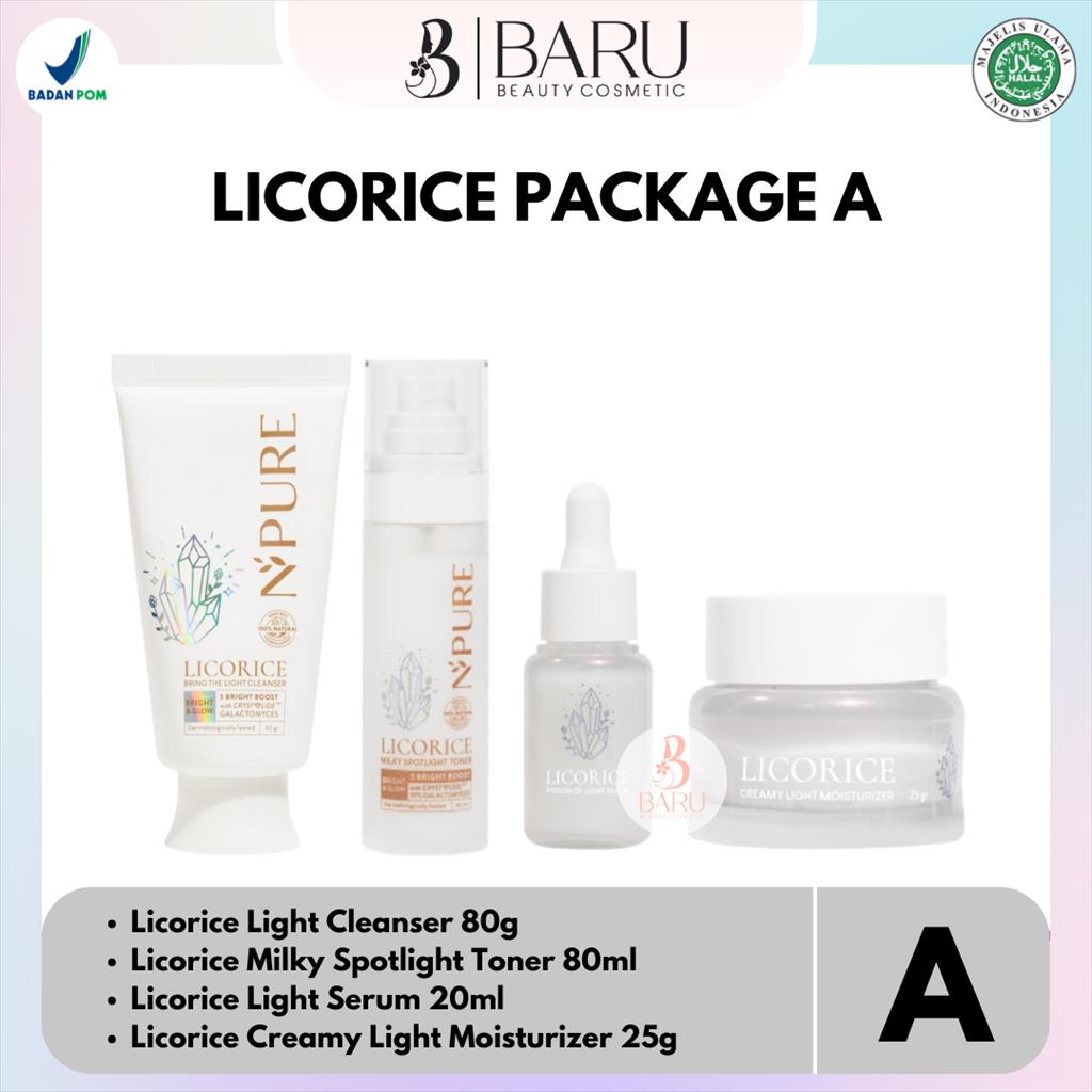 NPURE Licorice Package A Brightening Series Perawatan Wajah