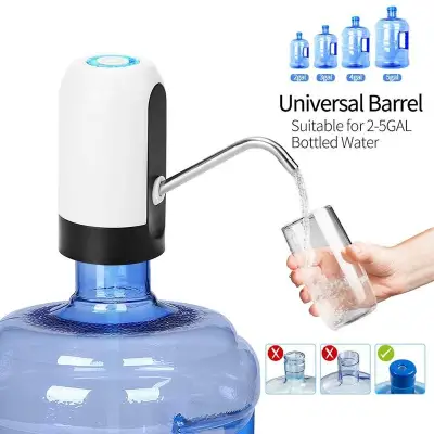 Water Bottle Pump, USB Charging Automatic Drinking Water Pump Portable Electric Water Dispenser Water Bottle Switch for Universal 5 Gallon Bottle