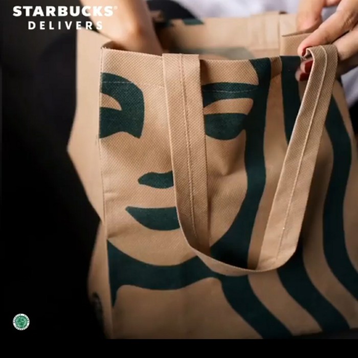 Starbucks Reusable Tote Bag Original Tas Wanita Tas Jinjing Goodie Bag S Lazada Indonesia