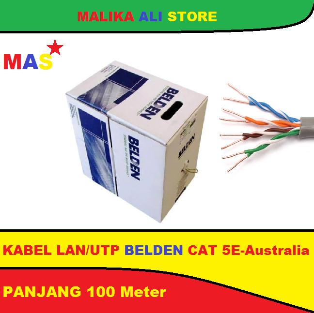 KABEL LAN/UTP RJ 45 Cat 5e BELDEN Australia - 100 Meter Anti Gagal