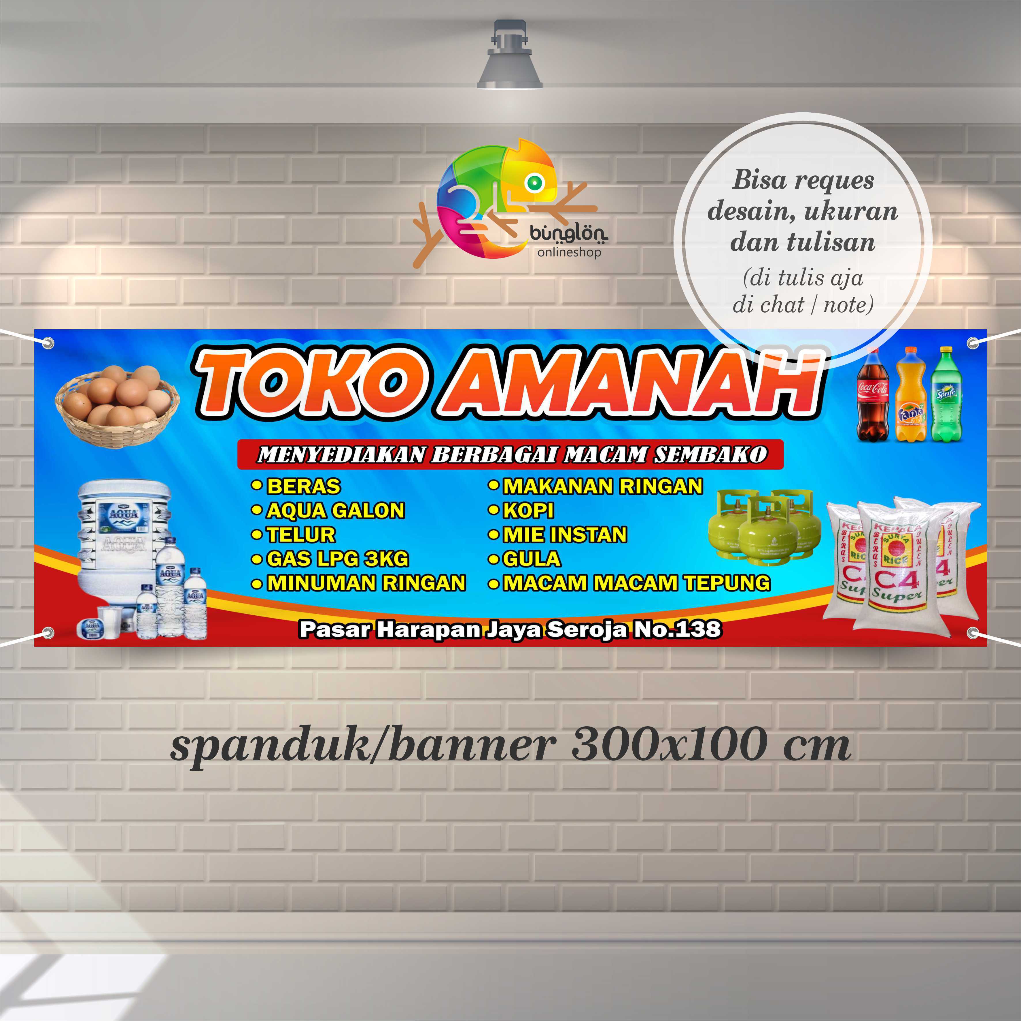 Size X Cm Spanduk Banner Toko Warung Sembako Custom Desain