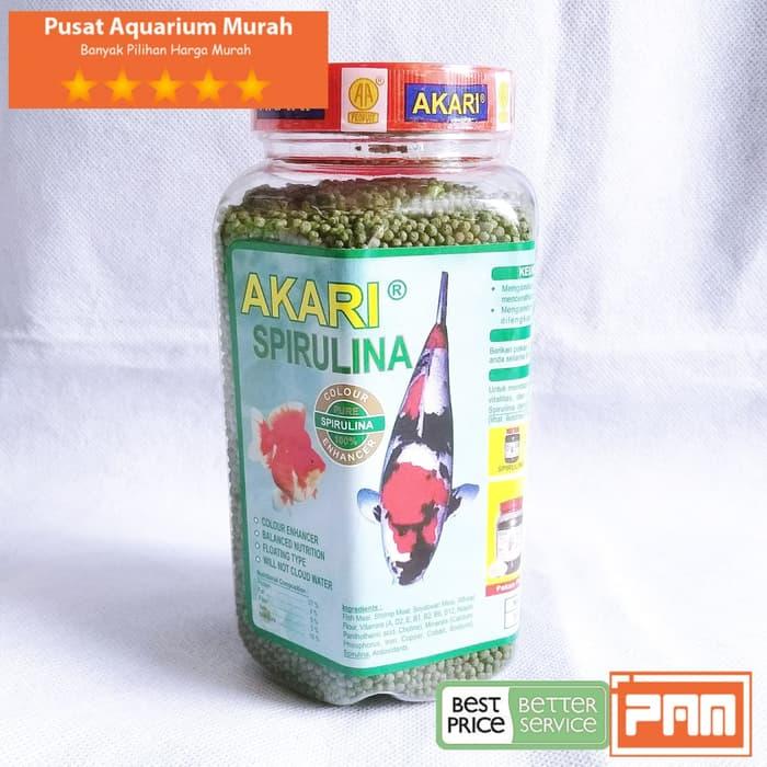 Pakan Ikan Koi-Koki-Ikan Mas-Ikan Komet Akari Spirulina 300 gram Murah