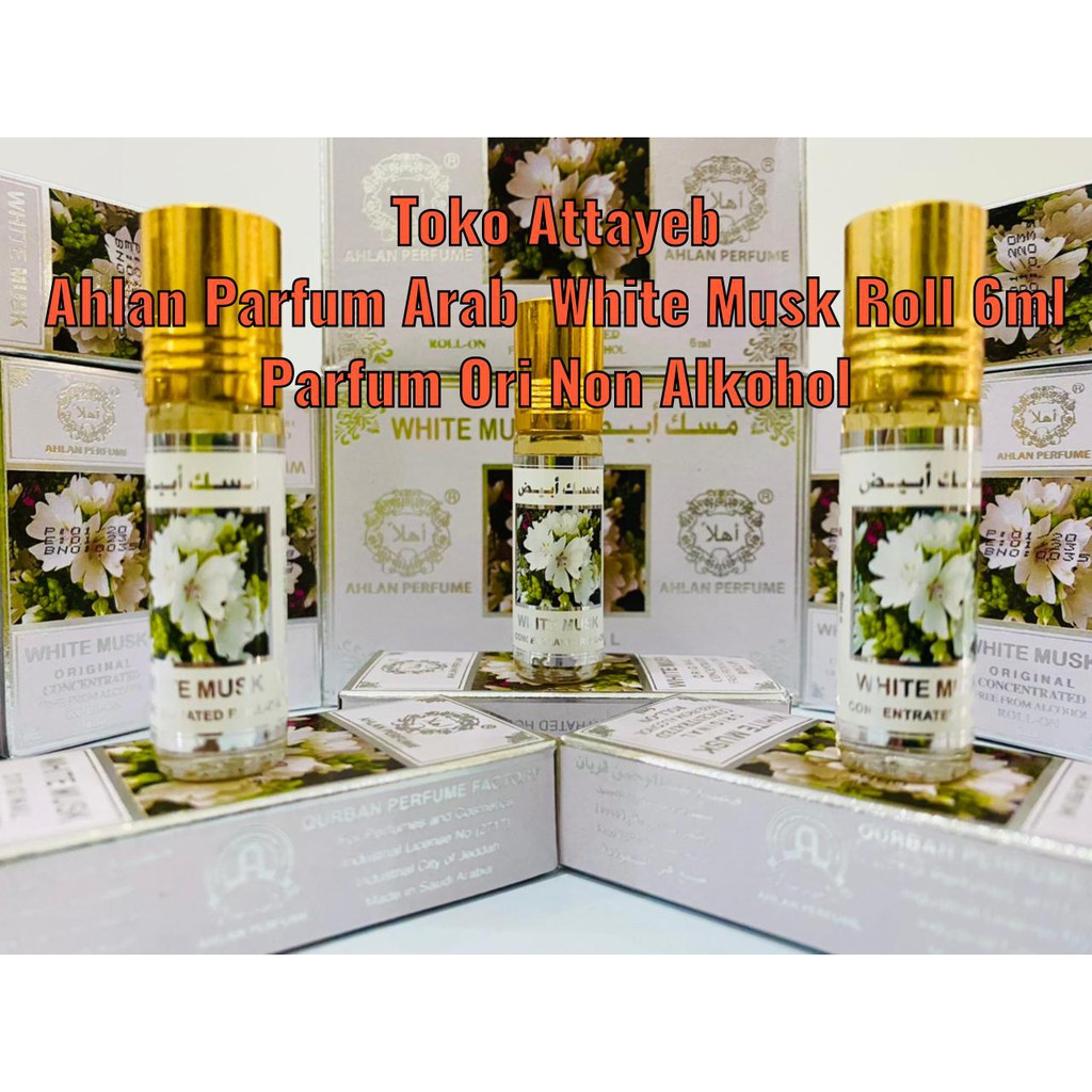 Ahlan Parfum Arab White Musk Roll 6ml Parfum Ori Non Alkohol