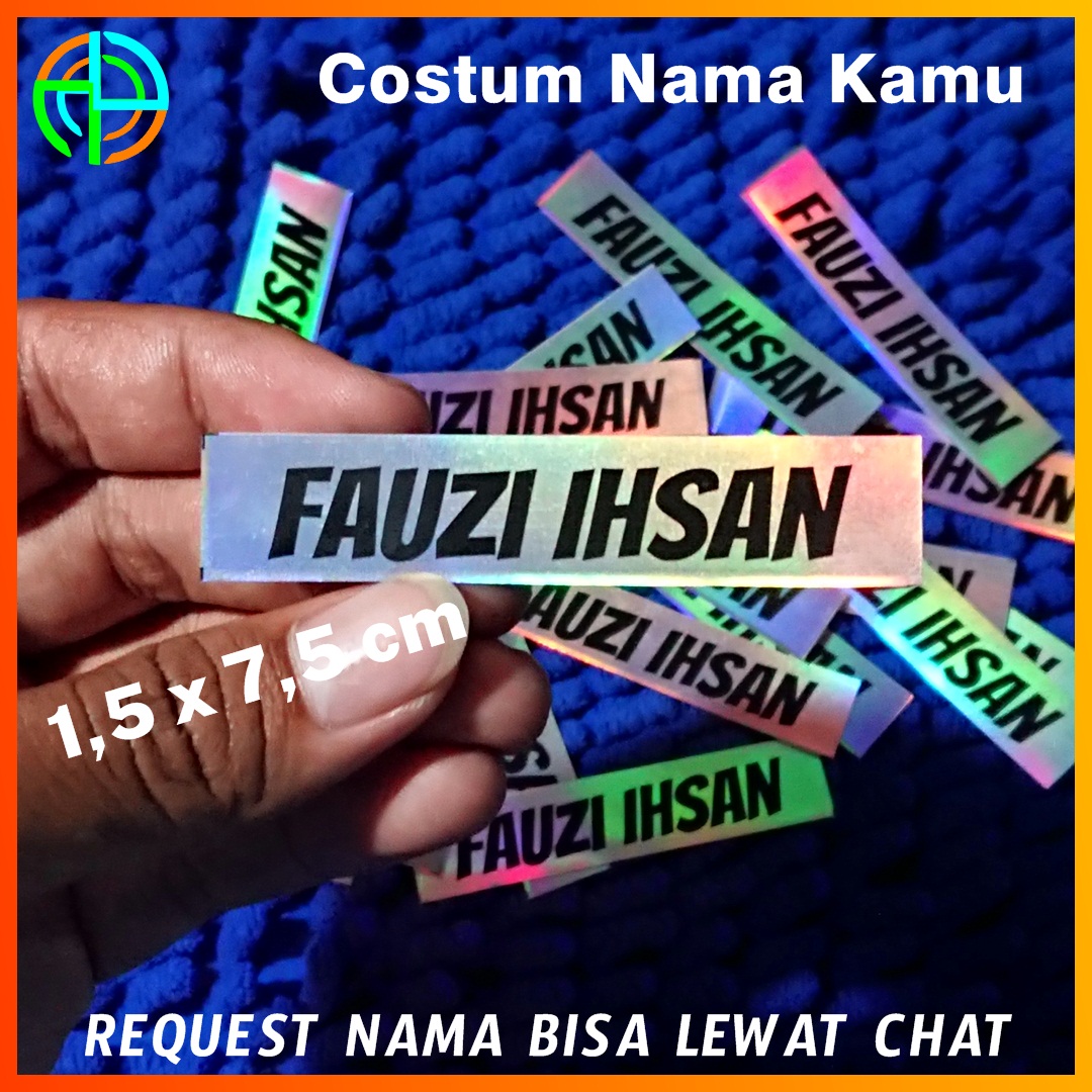 Pamyat Sticker (Dappat 30 lembar) Hologram Sticker Costum nama kamu Sticker Penanda ...