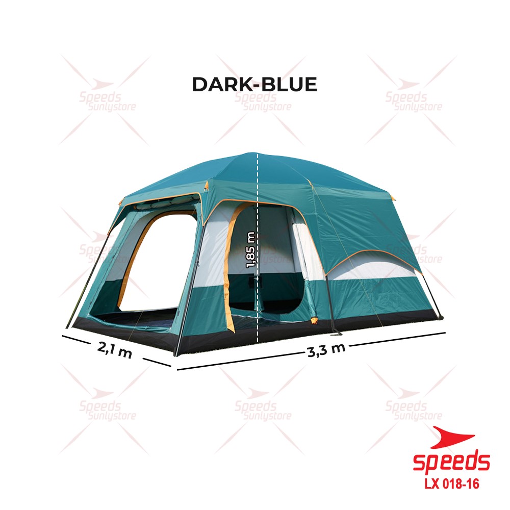 SPEEDS Tenda Kemah Besar Camping Kemping Tenda Dobel Layer Tent