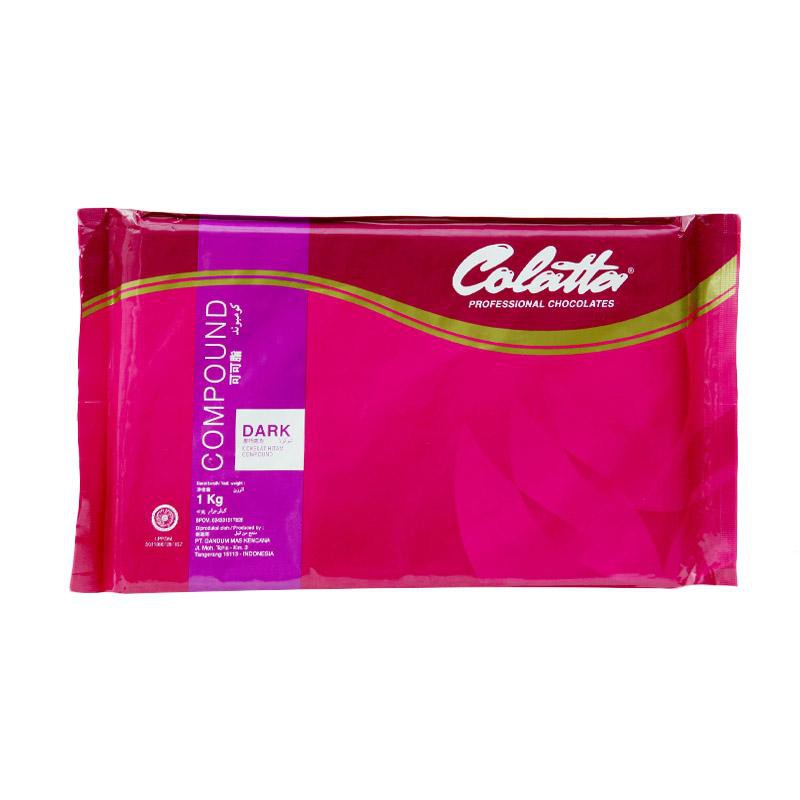COLATTA DARK COMPOUND 1KG - DCC - DARK COMPOUND CHOCOLATE - COKLAT BLOK HITAM - COKELAT BATANG