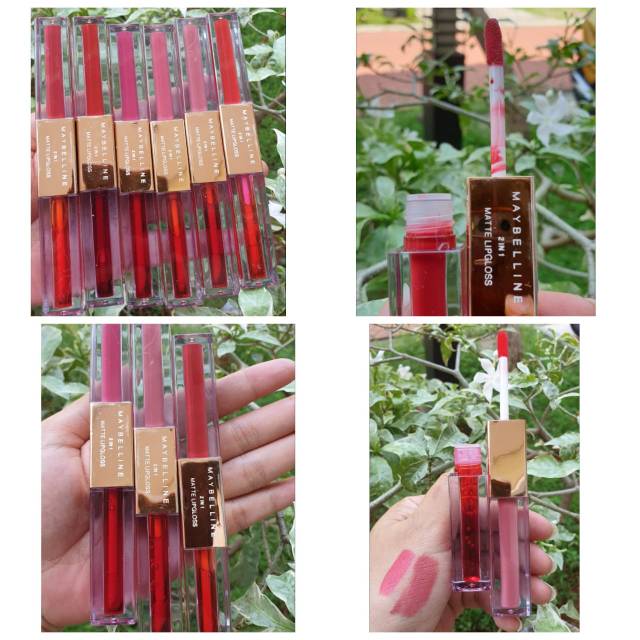 maybelline 2 in 1 matte lip gloss