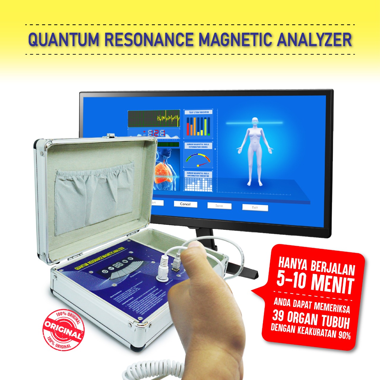 Qrma Quantum Resonance Magnetic Analyzer Medium Blue Garansi Tahun