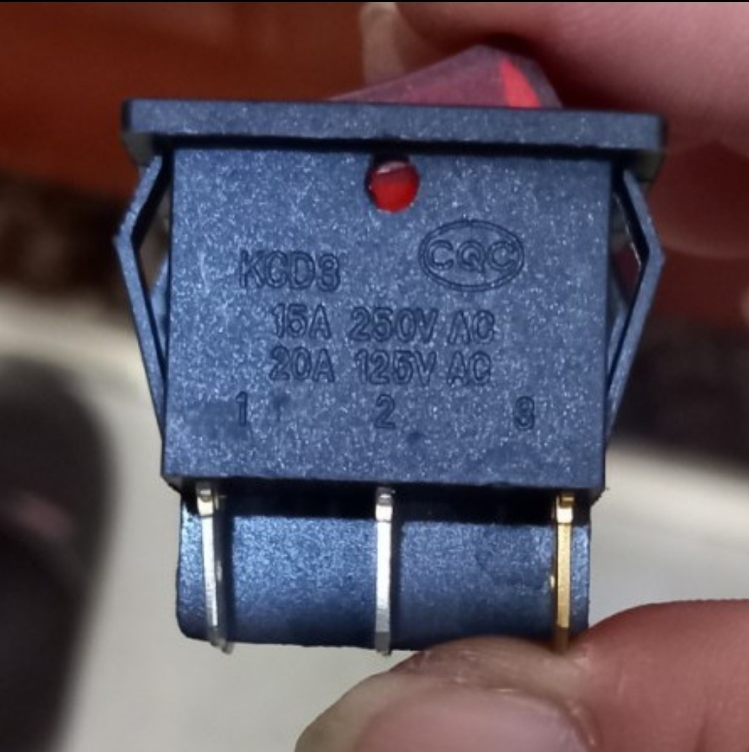 Saklar Dobel Tombol ON OFF Merah Kuning dan Hijau 6kaki - Double Switch ...