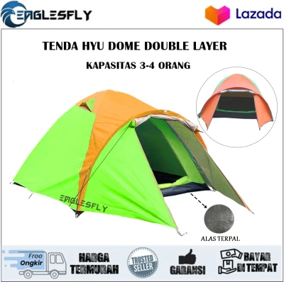 Tenda Camping Dome PE 106 Double Layer / Tenda Camping HYU Double Layer / Tenda Camping Double Layer / Tenda Waterproof Anti Air / Tenda Camping Murah / Tenda Gunung / Tenda Mendaki / Tenda Outdoor / Eaglesfly