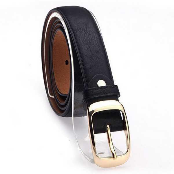 Vienna Linz Ikat Ban Pinggang Wanita Runy Belt Gesper Sabuk Celana Baju Rok Attractive Leather Casual Fashion Accessories s7907 - Black
