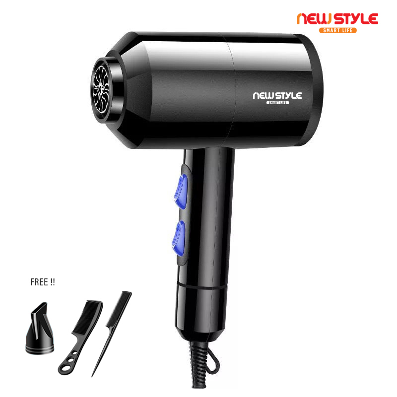 【Baru】New Style Hair Dryer Salon A02 Alat Pengering Rambut Tombol Pengaturan Suhu dan Angin 800W