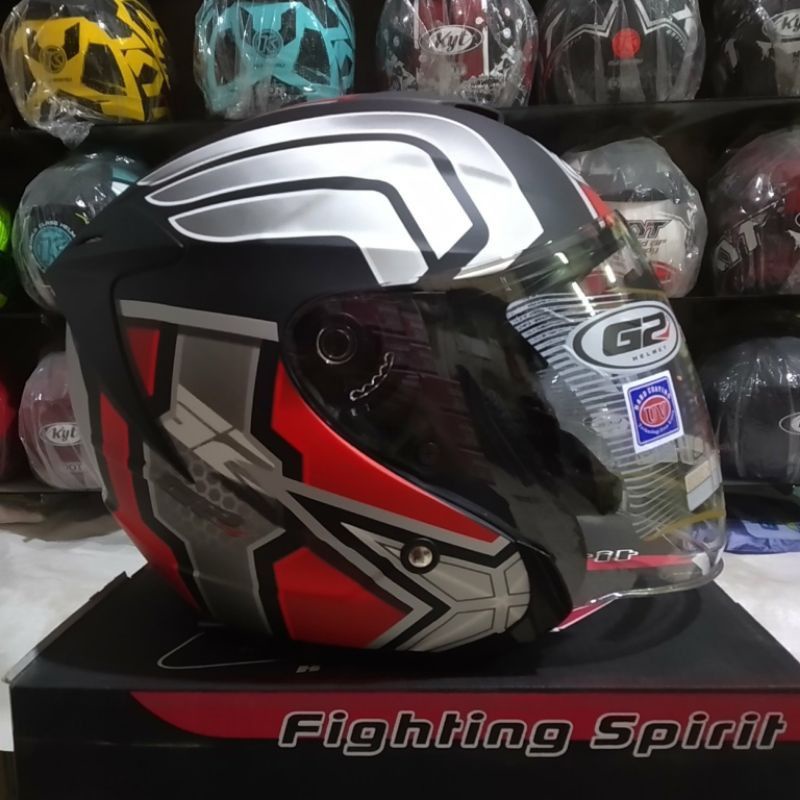 Helm Half Face G2 Optimax Motif C Amerika Helm Pria Helm Murah