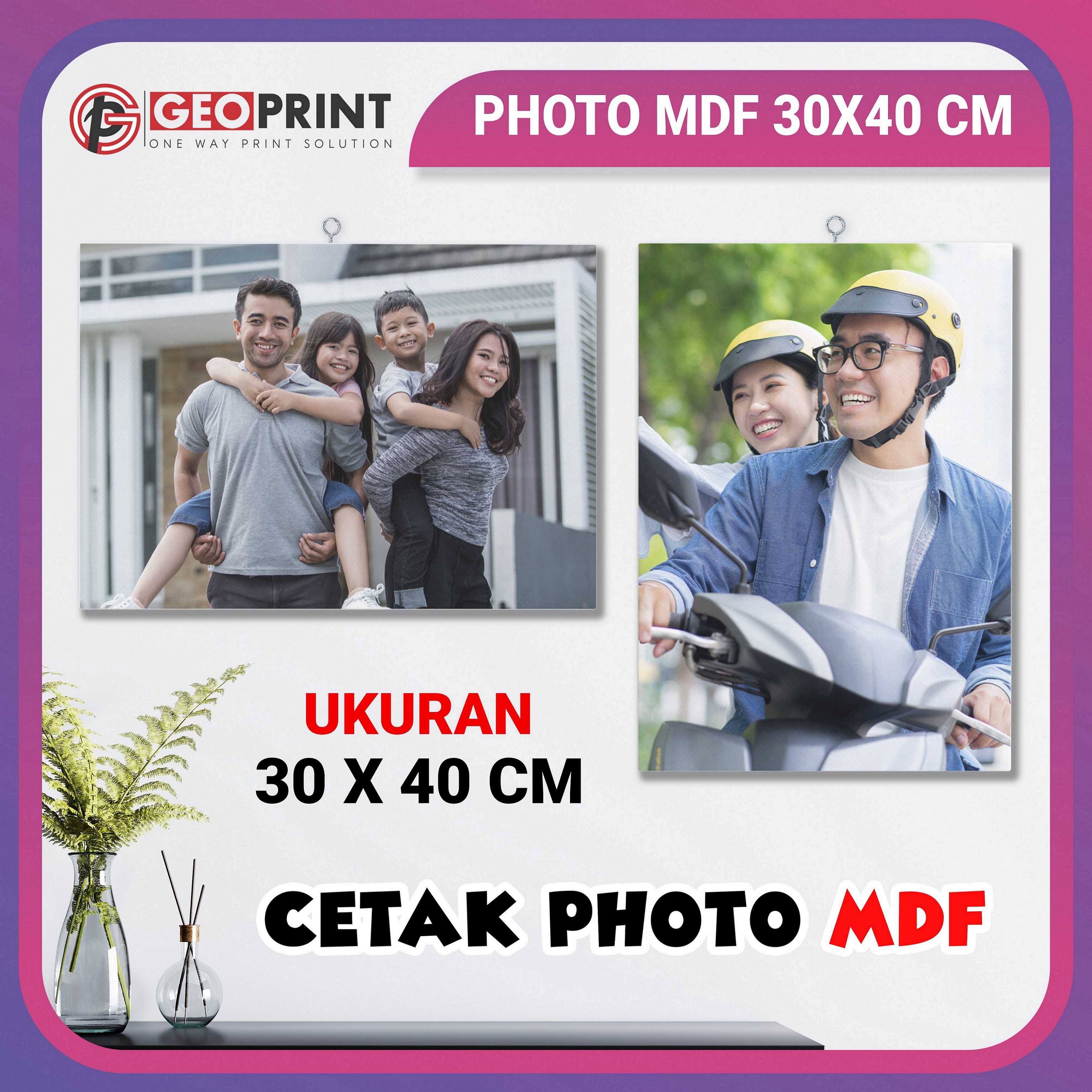 Cetak Foto Kayu Mdf 30x40 Cm Custom Cetak Poto Besar Hiasan Dinding Foto Sendiri Cetak