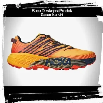 Sepatu Lari Pria Trail Run Hoka One One Speedgoat 4 Gold Bnib Lazada Indonesia