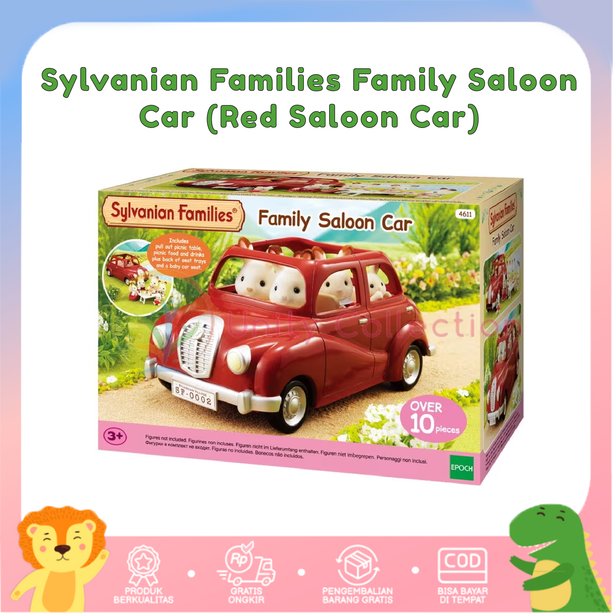 Sylvanian families red sales saloon car