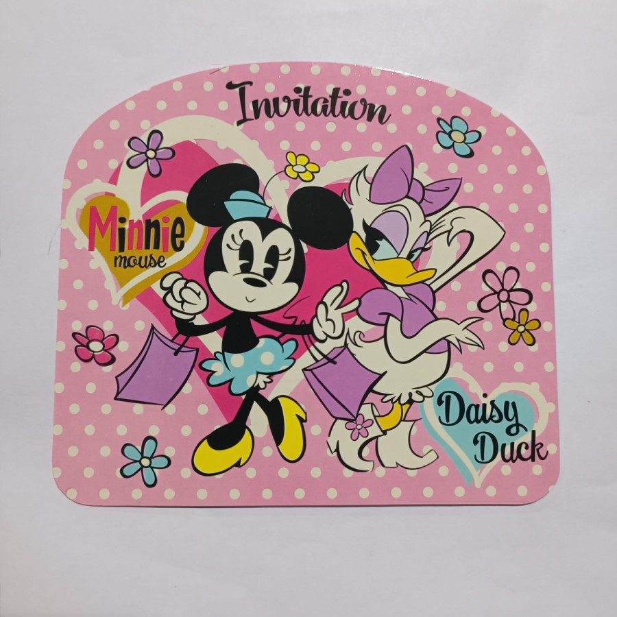 Kartu Undangan Ulang Tahun MICKEY MINNIE MOUSE SW Isi 10 pc / Kartu
