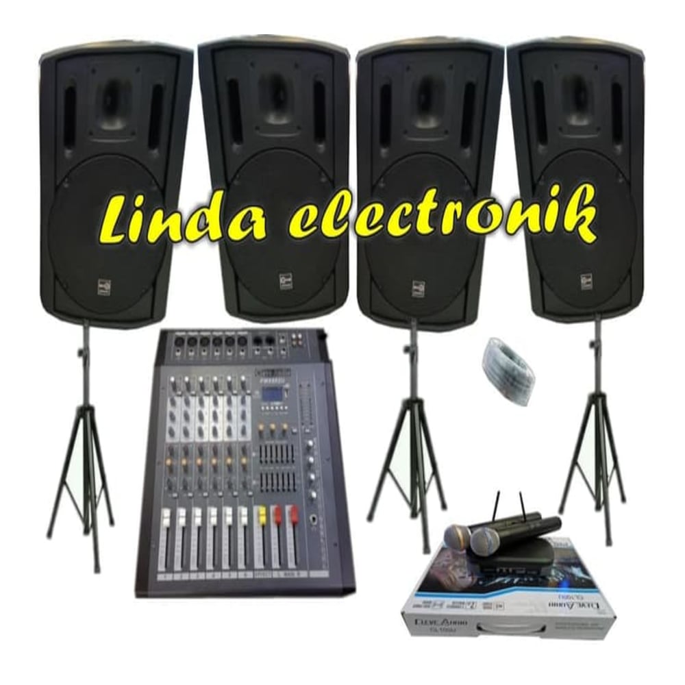 Paket Sound System Indoor Outdoor 2set 15inch Cleve Audio Lazada