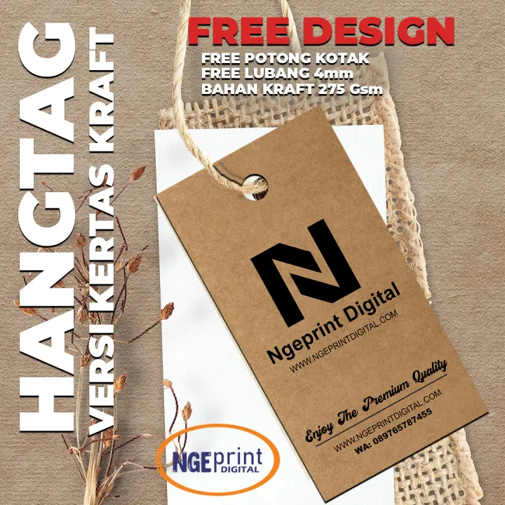 Kraft Paper Hang Tag Baju Label Baju Hang Tag Label Label Merek Merek Baju Lazada Indonesia