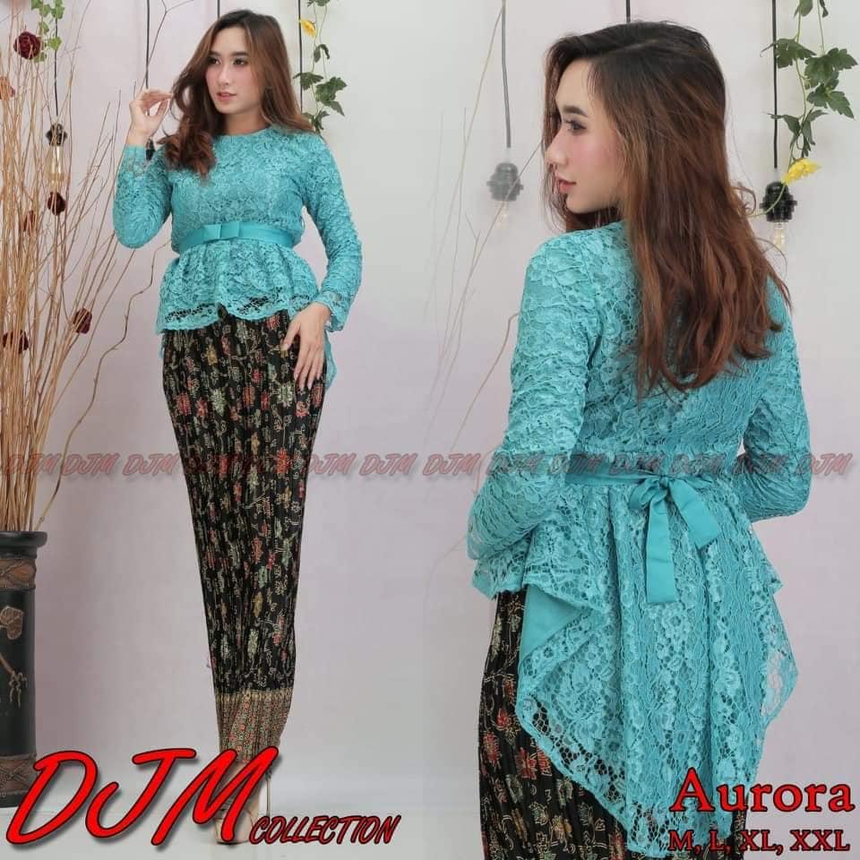 atasan kebaya brukat aurora/kebaya modern/kebaya Wisuda/kebaya pesta (HANYA ATASAN)