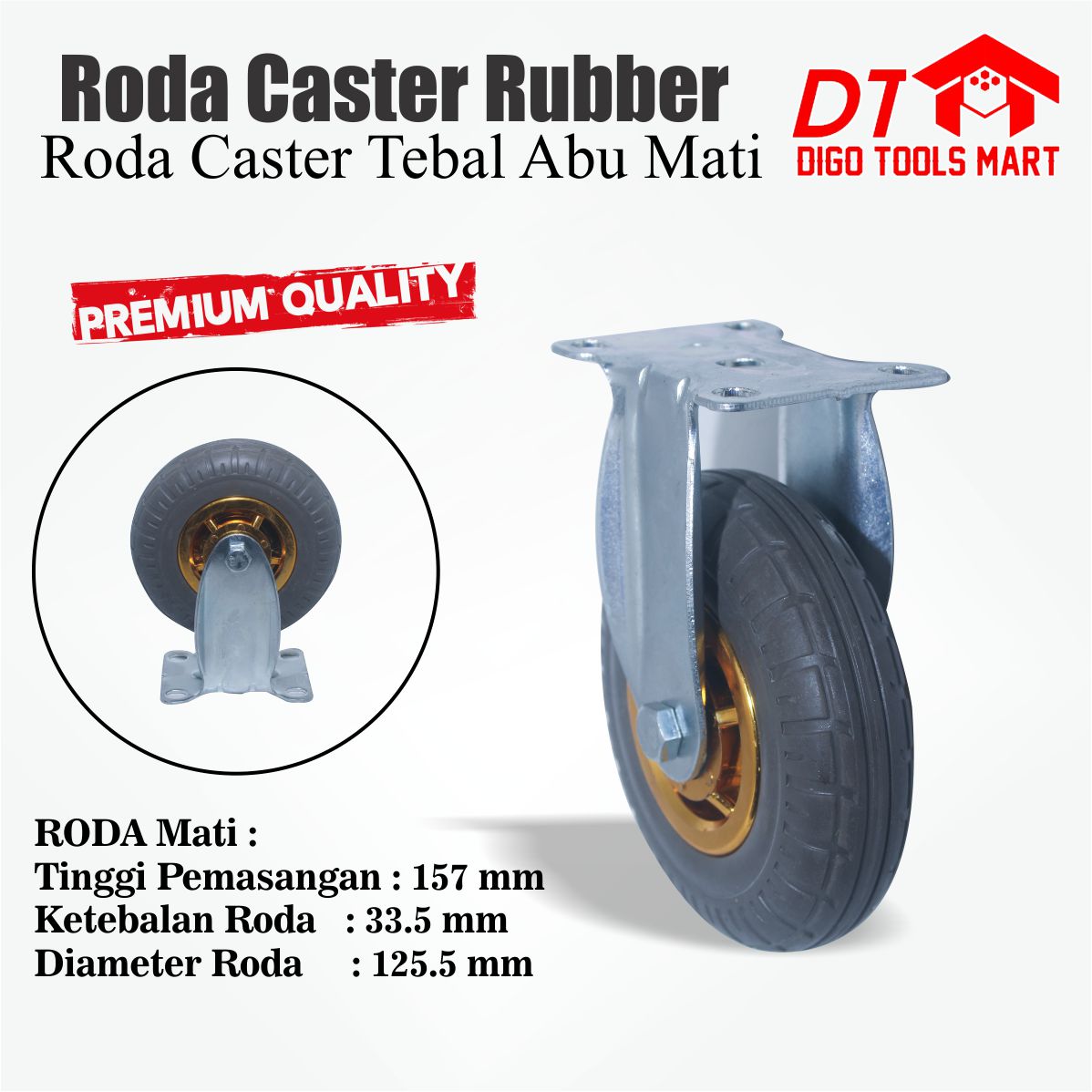 Digo Roda Caster Troly Karet Abu 5 Inci Mati Roda Kastor Troli Tebal Lazada Indonesia 2380