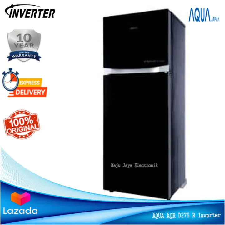 Kulkas 2 Pintu Aqua Aqr 275 R Inverter 220 L Glassdoor Low Watt Garansi 10 Th Jakarta Gratis Ongkir Lazada Indonesia