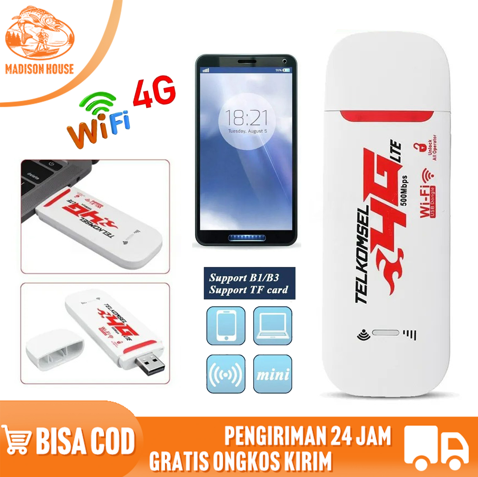 Promo Sepesial Cod Modem Usb G Telkomsel Mbps Wifi Mifi All Operator Portable G G Lte