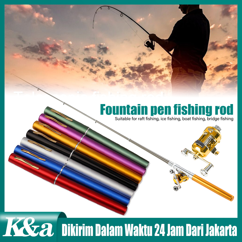 Barang Tersedia】Joran Kail Alat Pancing Pulpen Mini Fishing Rod Pen Ikan  Fishing