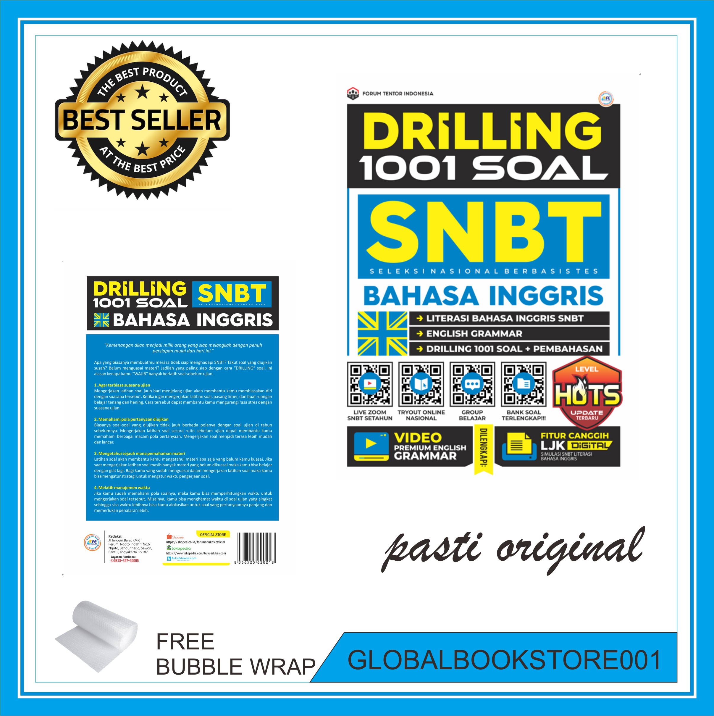 BUKU SNBT BAHASA INGGRIS DRILLING 1001 SOAL SNBT BAHASA INGGRIS