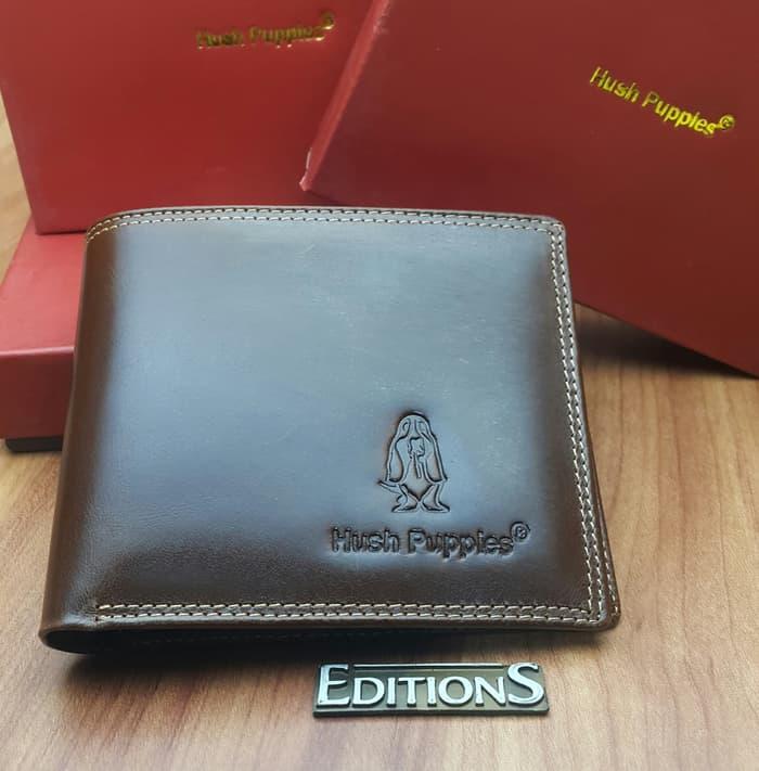 DOMPET KULIT ASLI BRANDED HUSH PUPPIES RRG-18 BROWN