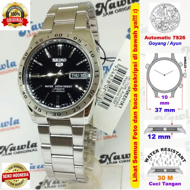 Seiko 5 Snke01k1 Automatic Black Dial Jam Pria Snke01 Lazada Indonesia