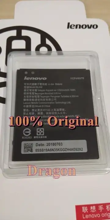 Lenovo A6600 Plus A6600 Bl242 100 Original Baterai Batre Batere Battery Battre Batrai Lazada Indonesia