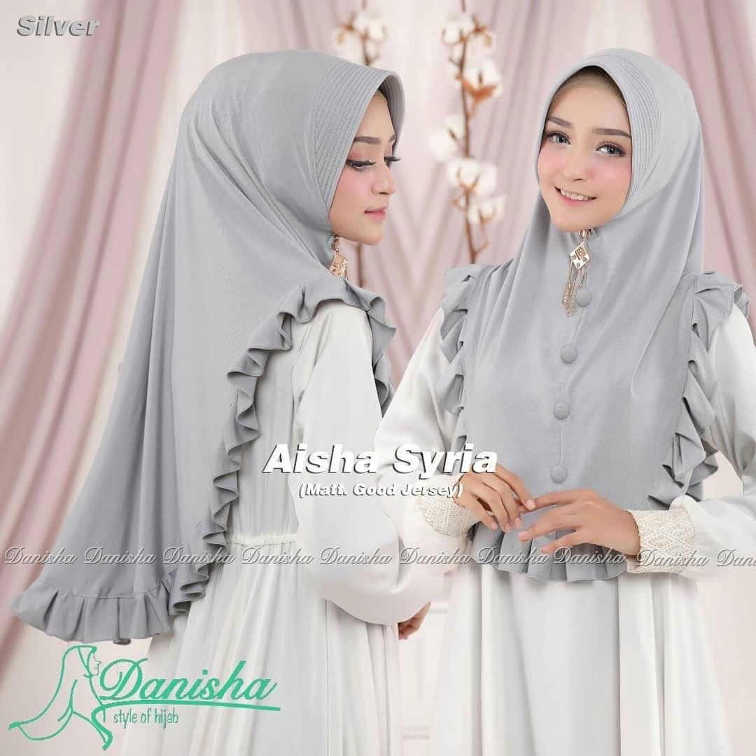 Aishaa Syria Series Abu khimar rempel / jilbab khimar syari / hijab jumbo / busana muslim