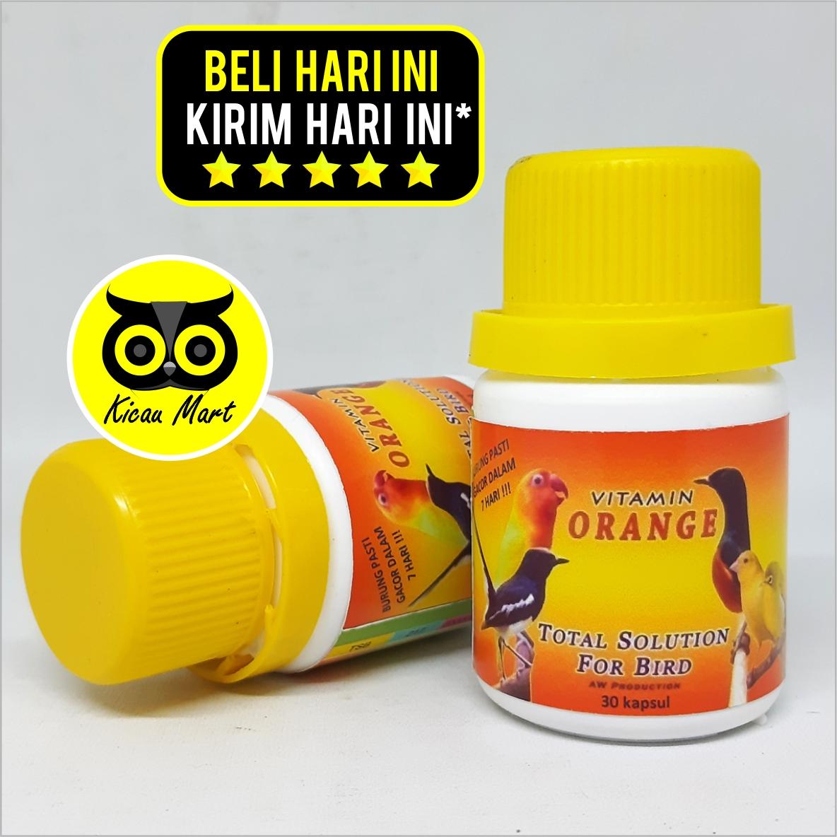 Kicau Mart Vitamin Obat Penggacor Burung Orange Capsul Kapsul Aidy