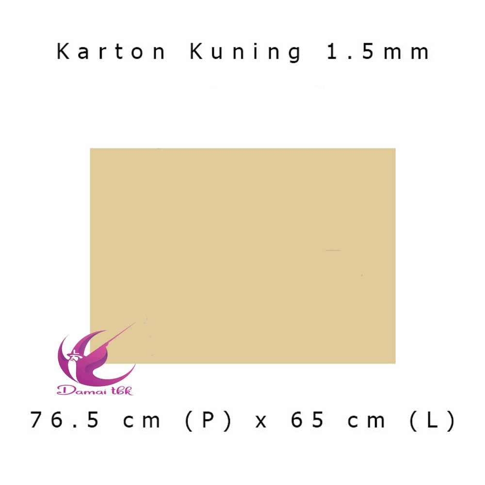 Karton Kuning Yellow Hardboard No. 40 Hard Board Plano Tebal 1.5mm