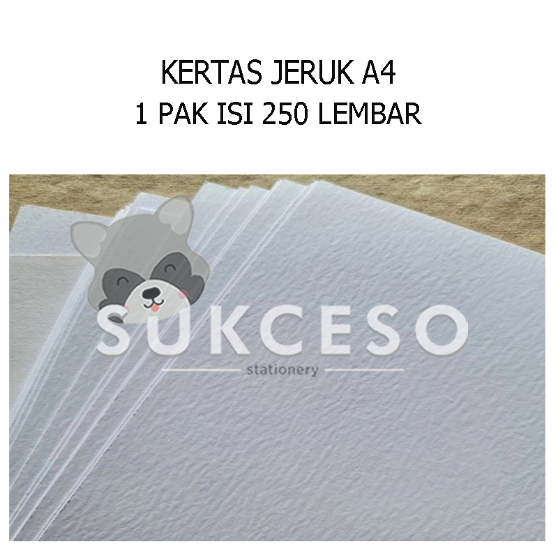 Kertas Jeruk Putih Ukuran A4 Per Pak Isi 250 Lembar 