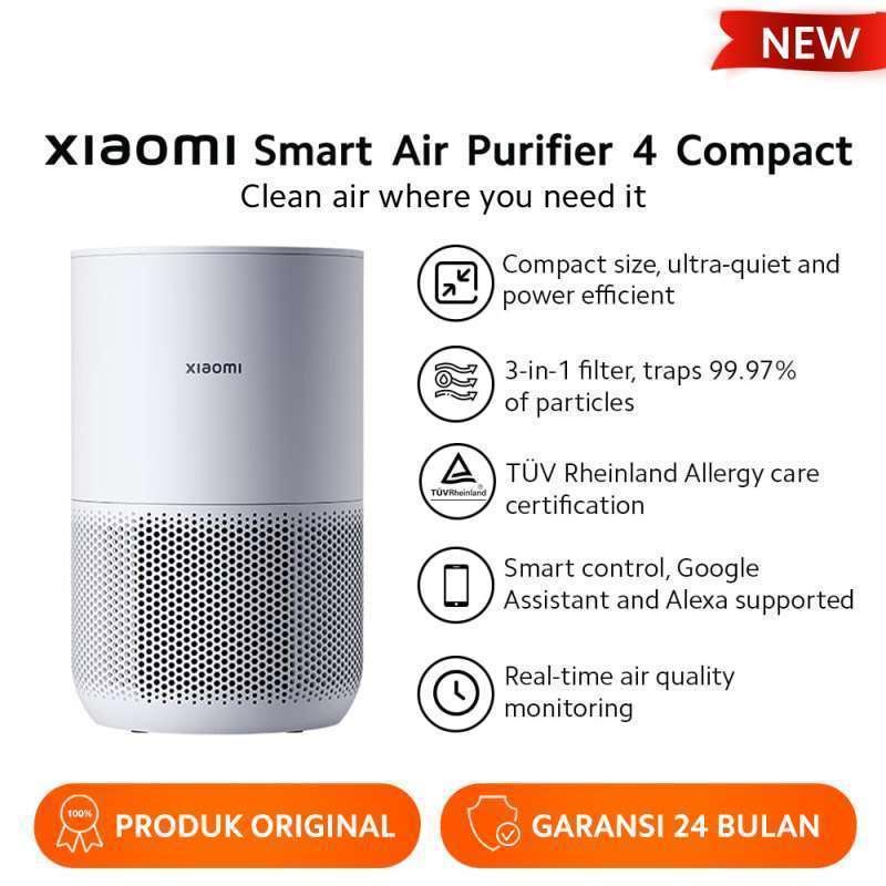 Original Xiaomi Smart Air Purifier 4 Compact Menghilangkan Alergen