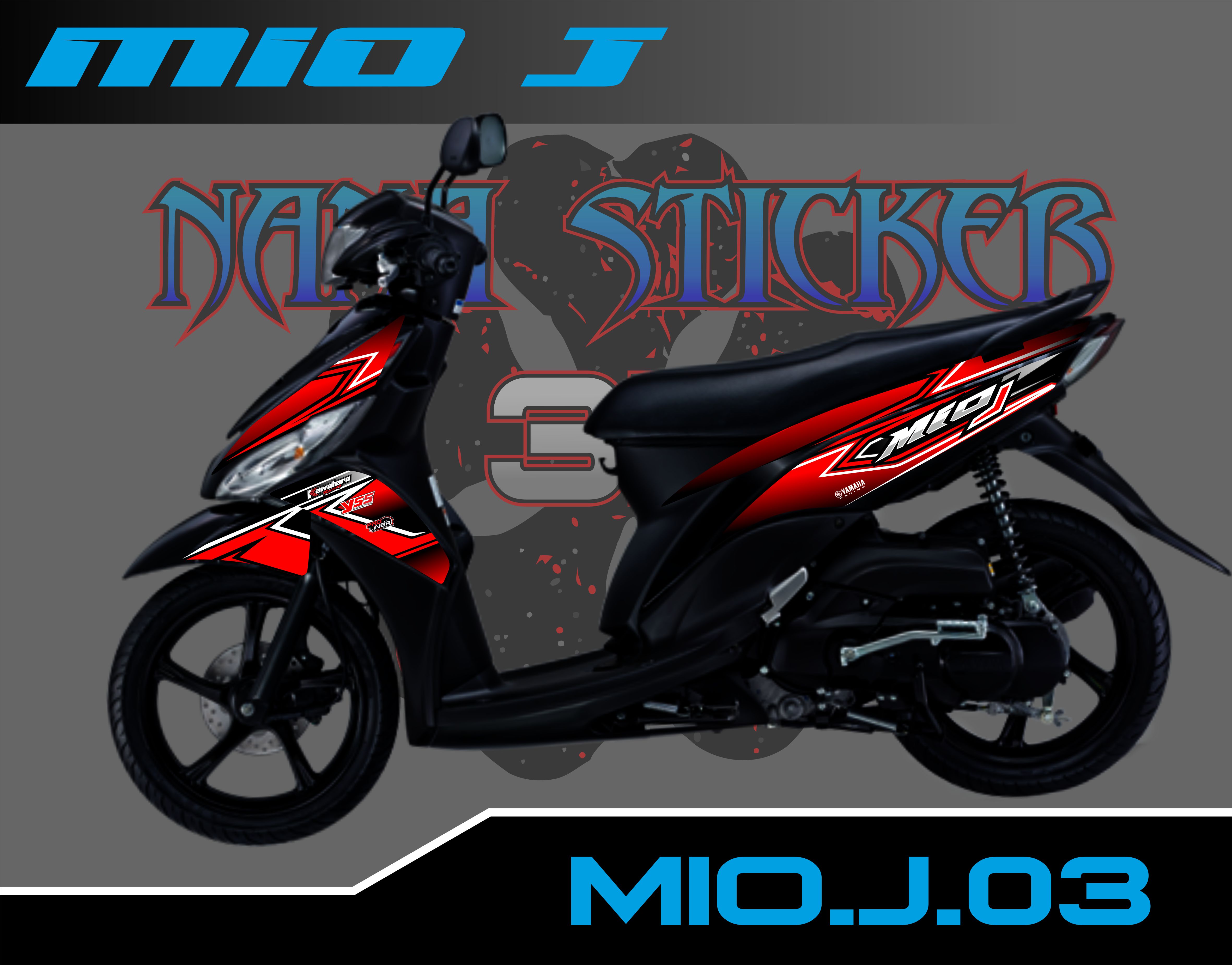 Striping MIO J Stiker MIO J List Variasi Motor STICKER MIO J CODE 03 Lazada Indonesia